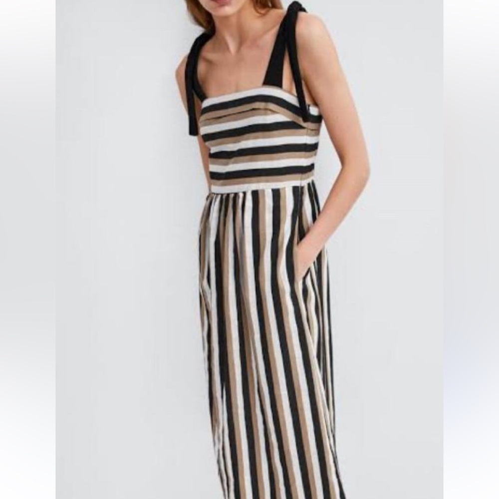 NWOT Zara TRF Collection Striped Midi Dress - Picture 7 of 12